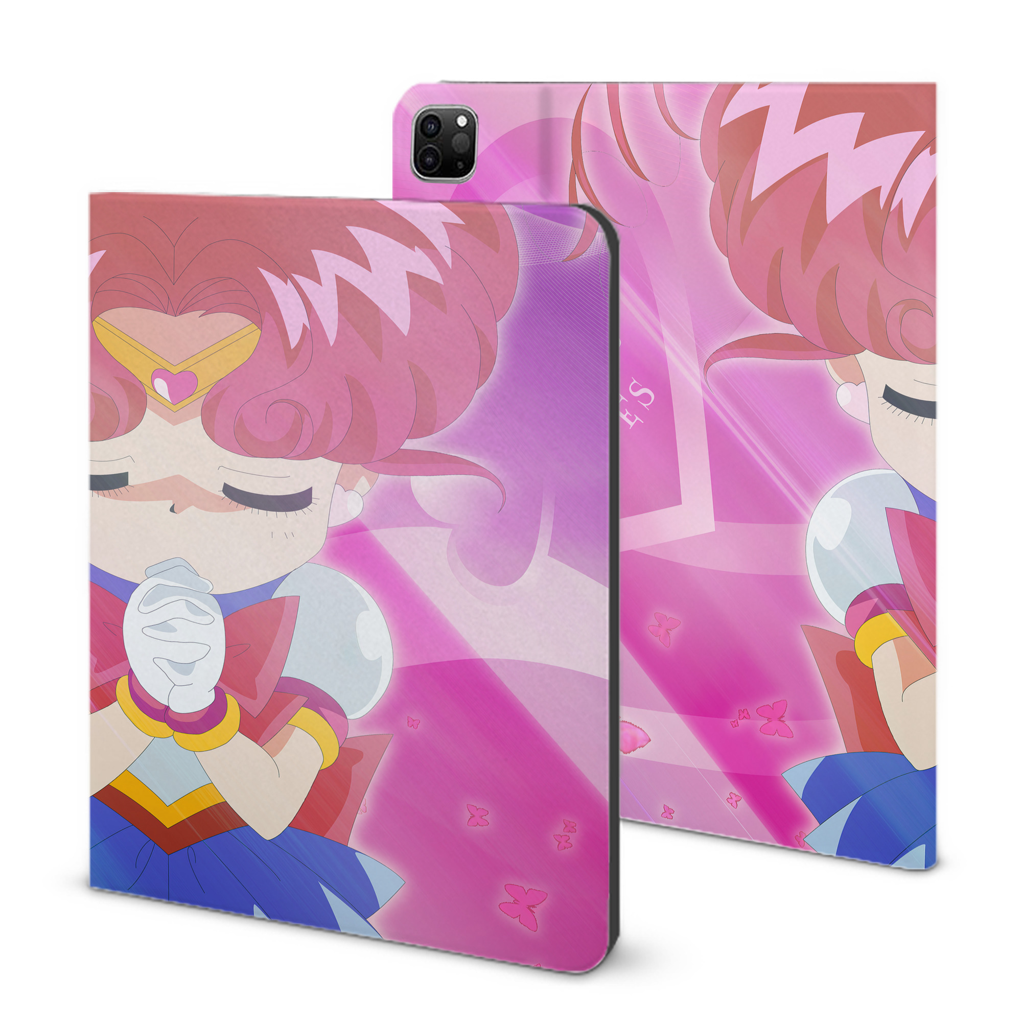 （画像用） 美少女戦士セーラームーン Sailor Moon IPad ケース ブック型 PUレザー TPU 耐衝撃 軽量 薄型 ペン収納なし 全面保護 IPad 各モデル対応